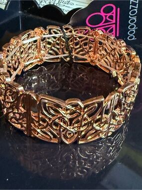 Paparazzi Rose Gold Celtic Filigree Stretch Bracelet